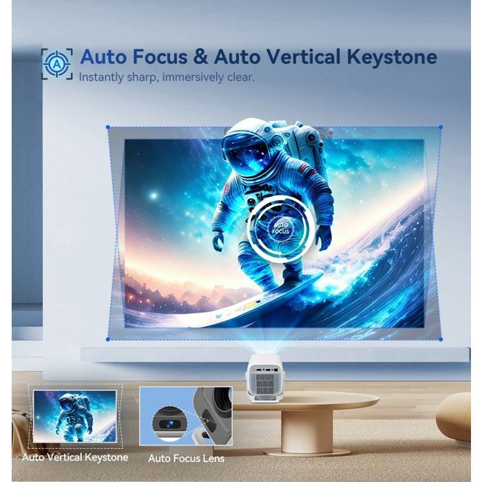 Mini Home Theater Projector - DITONG - X3 PLUS - Native 1080P - 4K Support - WIFI6 - BT5.4 - Android