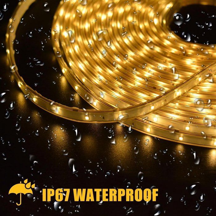 Tiras de luces LED solares para exteriores - 5 m - 320 LED - 8 modos - Luces solares impermeables para jardín
