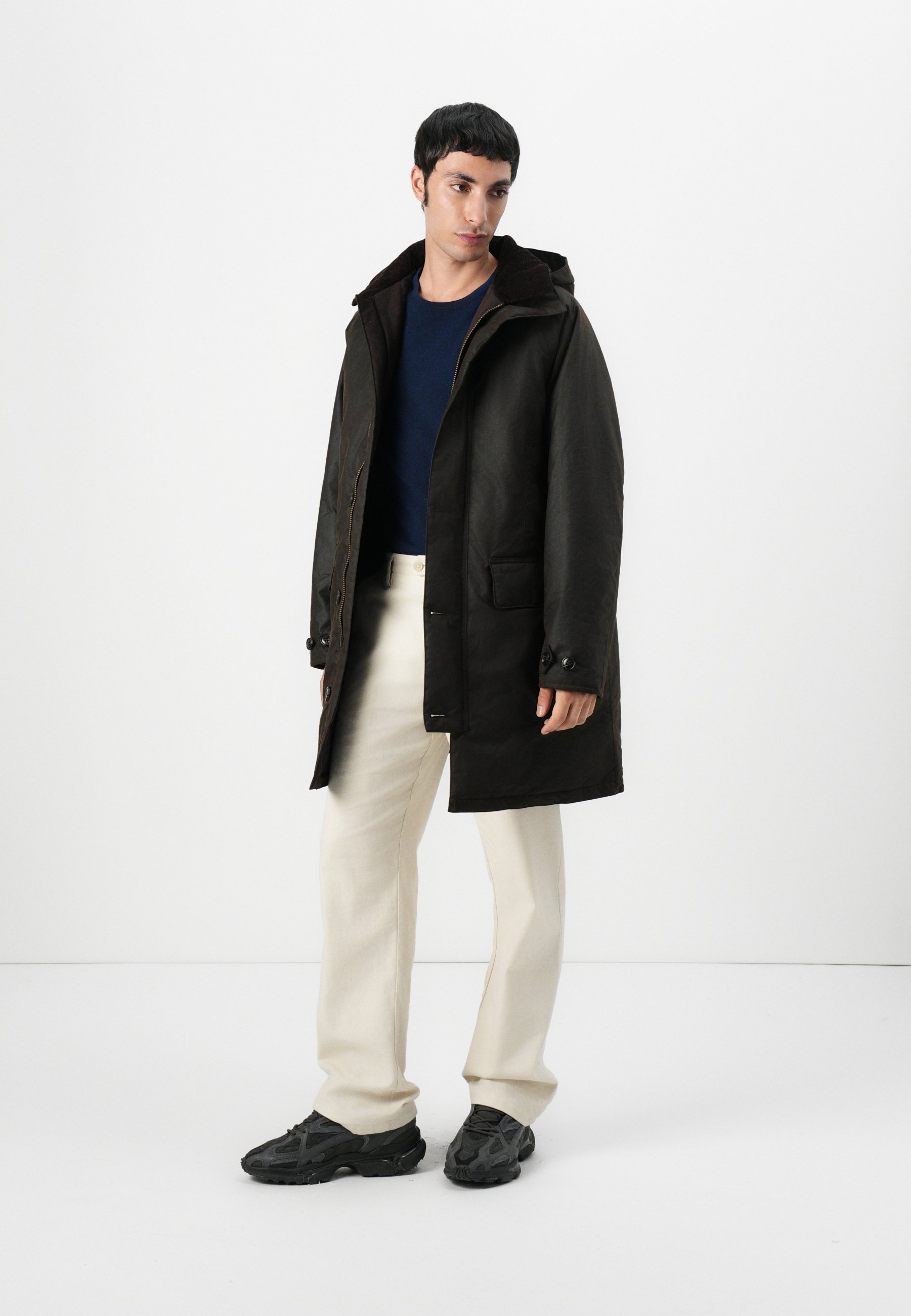 Barbour BEAUDALE WAX - Zimní kabát - tmavě hnědá