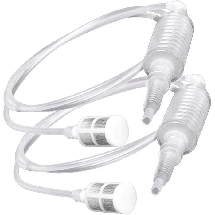 Lot de 2 tubes de filtre pour siphon de brassage manuel pour fabrication de vin, outil de brassage, taille environ 2 m