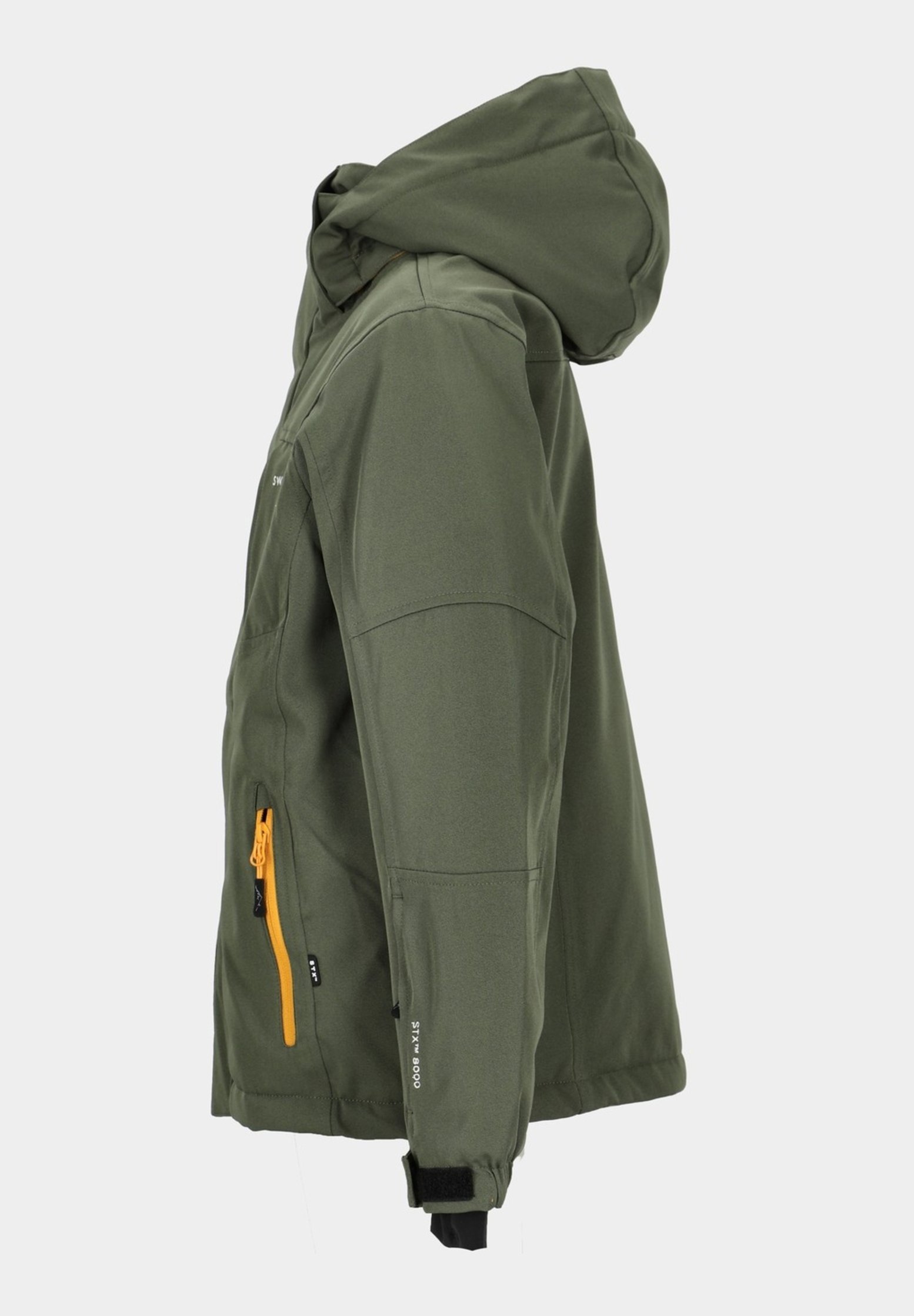 Swedemount ANTON - Veste de snowboard - vert olive foncé jaune moutarde