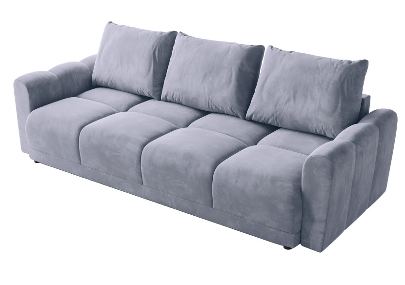 Sofa z funkcją spania NUBES szara pojemnik na pościel