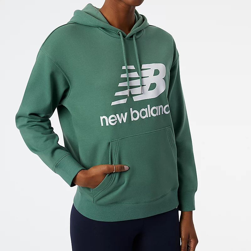 Γυναικείο oversized φούτερ με κουκούλα NB Essentials με λογότυπο Stacked - JADE