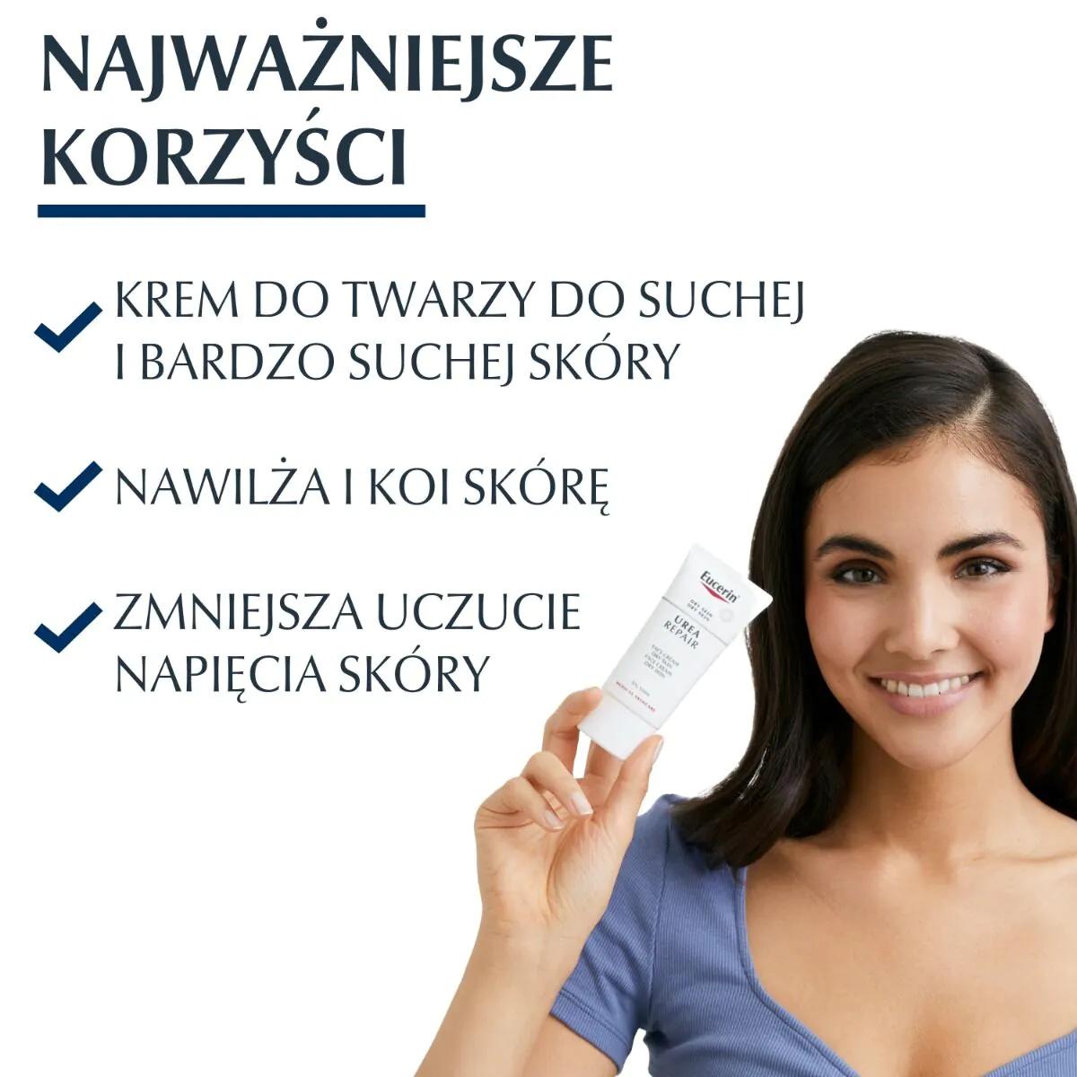 Eucerin Urarepair Krem do twarzy z 5% Mocznika