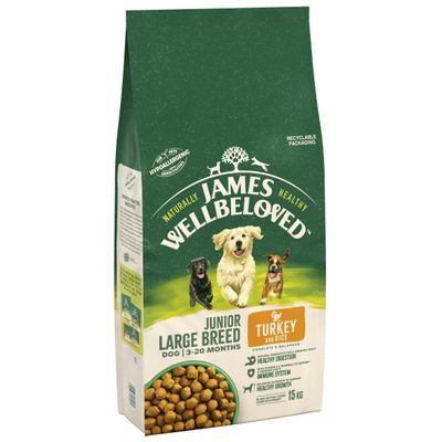 James Wellbeloved Junior Large Breed - Kalkun & Ris