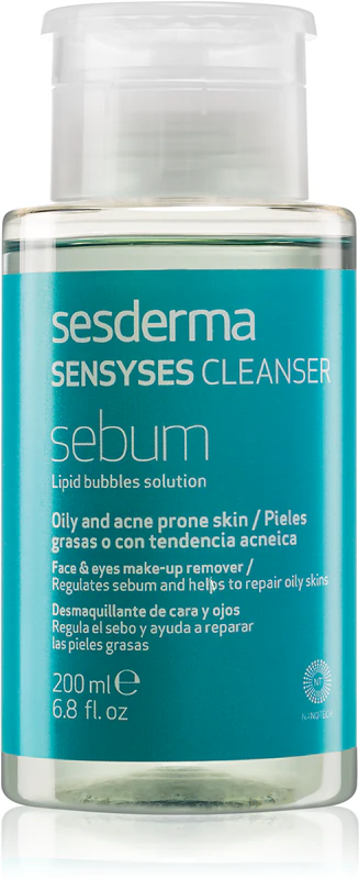 Sesderma Sensyses Cleanser: removedor de maquiagem e sebo para pele oleosa.