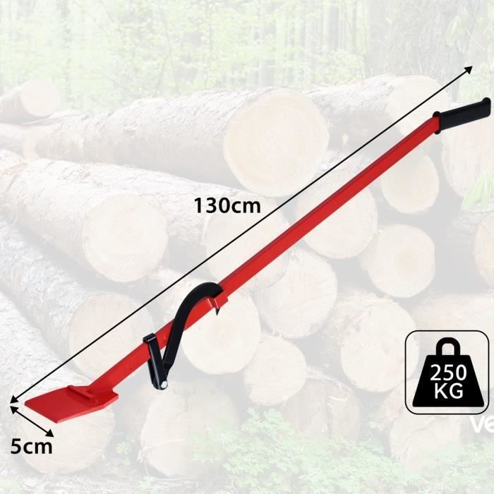 Palanca de sacrificio - NAIZY - 130 cm - Acero de alta resistencia - Mango ergonómico - Carga máxima 250 kg