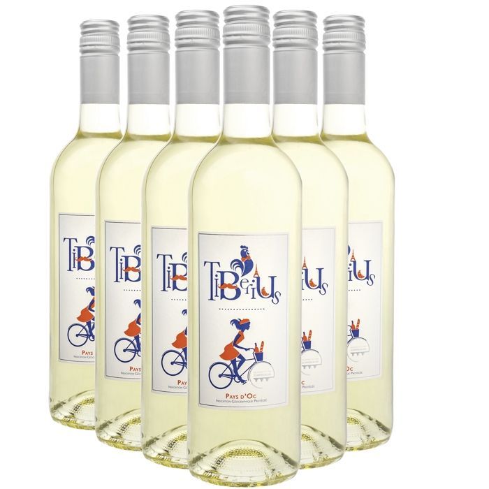 Les Vignerons du Sommiérois Pays d'Oc Tiberius 2024 - Witte wijn uit de Languedoc-Roussillon (6x75cl)