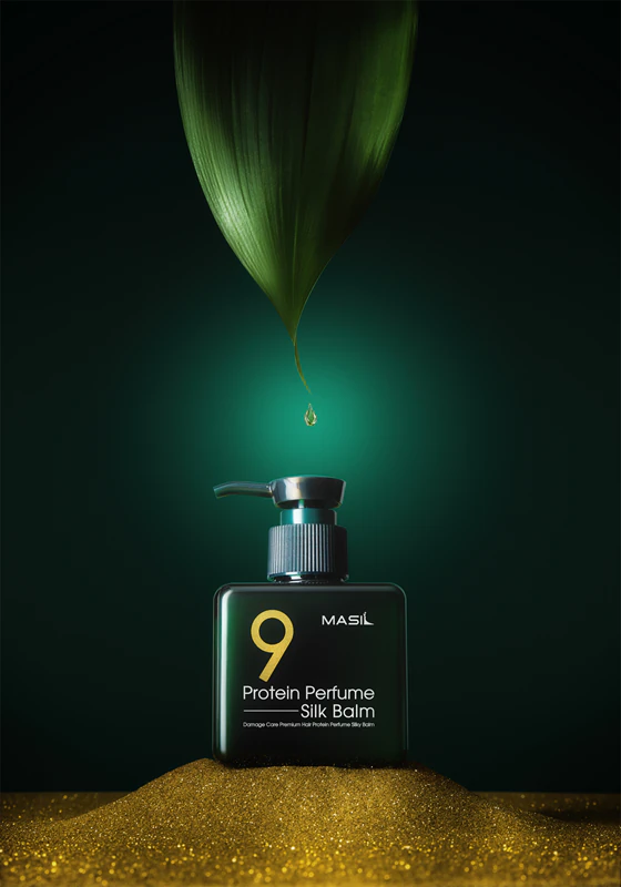 MASIL 9 Protein Perfume Silk Balm, tratamento regenerador sem enxágue para cabelos danificados pelo uso frequente de secador.
