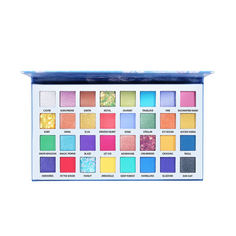 Paleta de 32 sombras de ojos con purpurina (glitter): pigmentos profesionales para maquillaje de ojos de larga duración