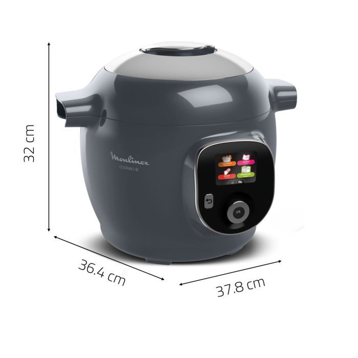 Moulinex Cookeo, Multicooker, 150 ricette, Veloce, 6 L, 6 persone, Java Pepper Grey, CE851HF0