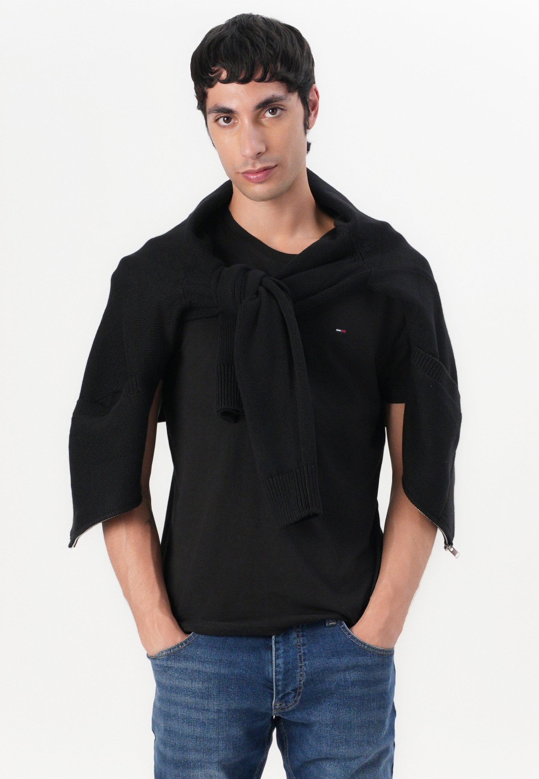 Tommy Jeans SLIM TEE 3er-Pack – Basic-T-Shirt – Schwarz/Grau/Ecru