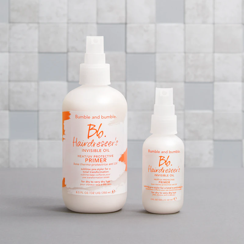 Neviditeľný olejový ochranný sprej proti teplu/UV žiareniu od Bumble and Bumble Hairdresser's pred stylingom pre bezchybne vyzerajúce vlasy
