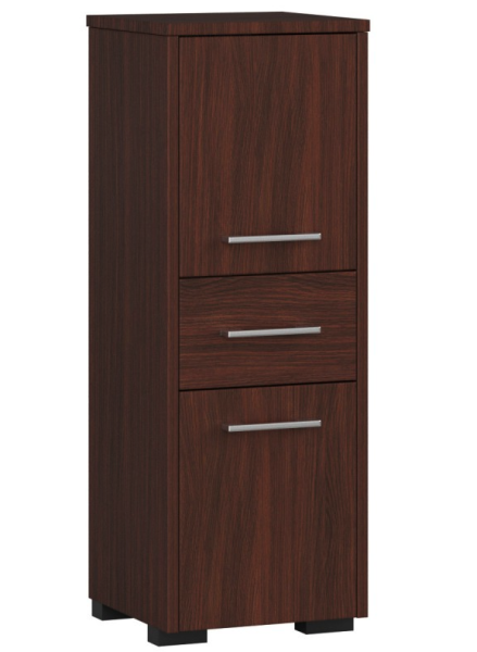 Kolumna łazienkowa, 2 drzwi, 1 szuflada, 140 x 30 x 30 cm, wenge