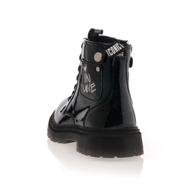 Schwarze Mädchenstiefel/Stiefeletten