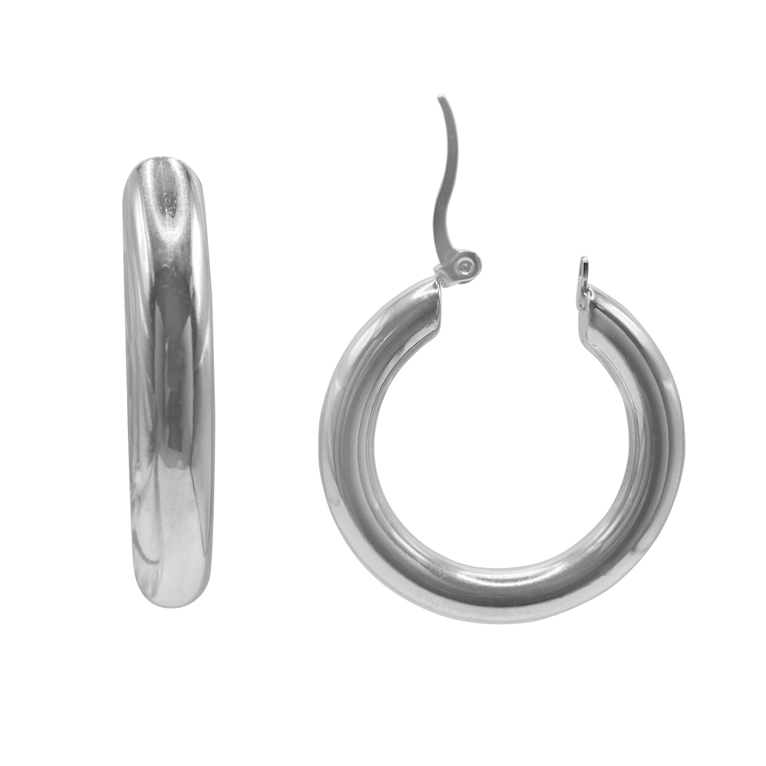 Heideman Boucles d'oreilles Audney couleur argentée polie