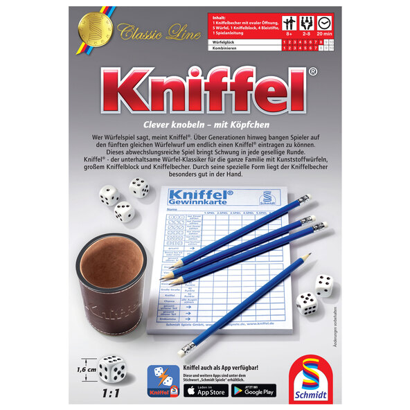 Classic Line, Kniffel®, mit großem Spielblock