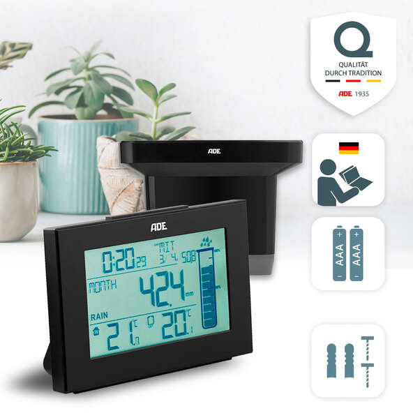 Stație meteo cu pluviometru wireless