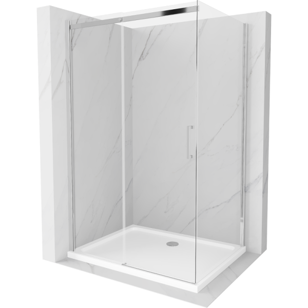 Kabina prysznicowa z brodzikiem Mexen rozsuwana Omega 100x90 transparent