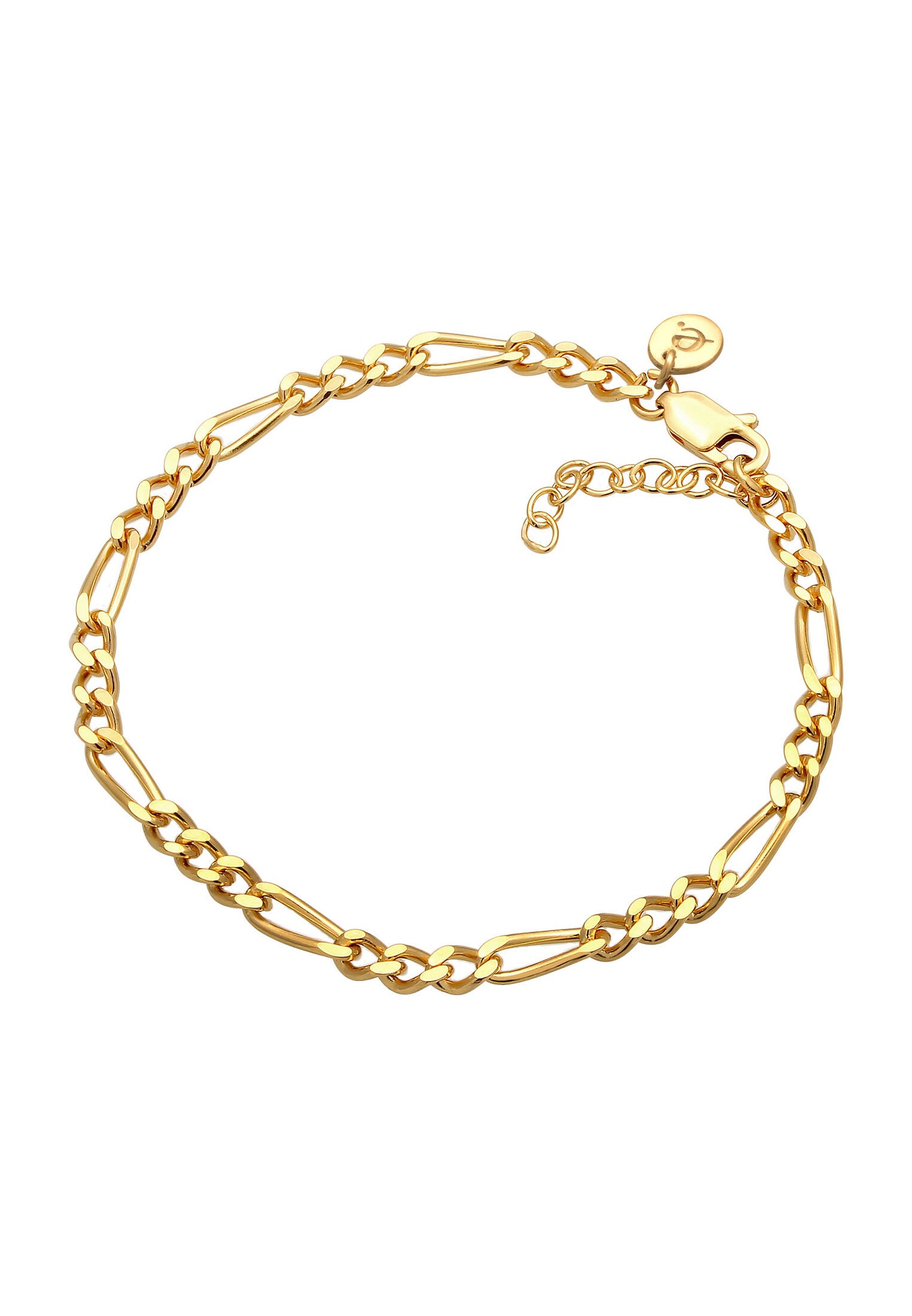 Elli PREMIUM Elli PREMIUM Bracelet Femmes Chain Figaro Braided Filigrane Basic Minimal en argent sterling 925