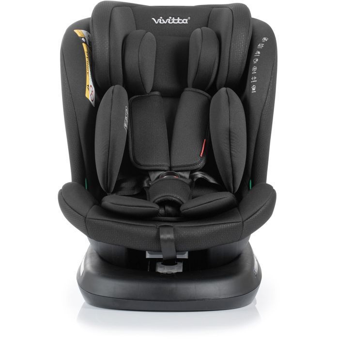Silla de coche BABYAUTO Sigma iFix Vivitta - Grupo 0/1/2/3 - 40/150 cm - Isofix + Top Tether - Giro de 360° - Reclinable - Negra