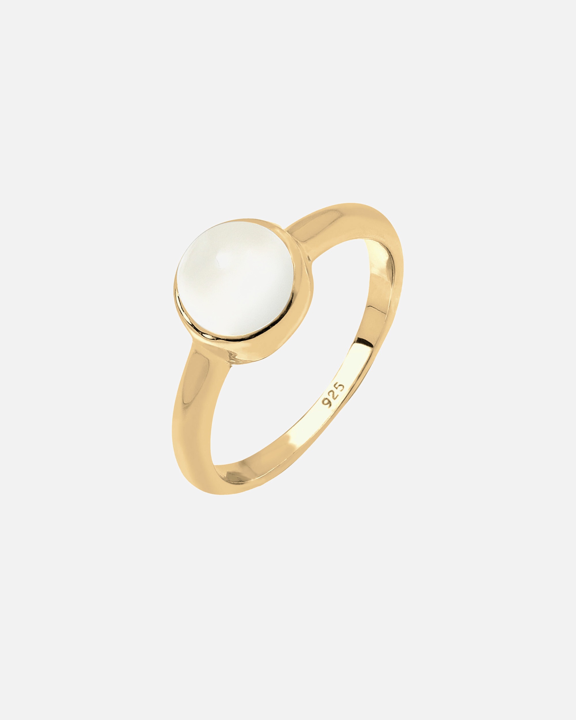 Elli Femmes Solitaire avec Pierre de Lune en Argent Sterling 925