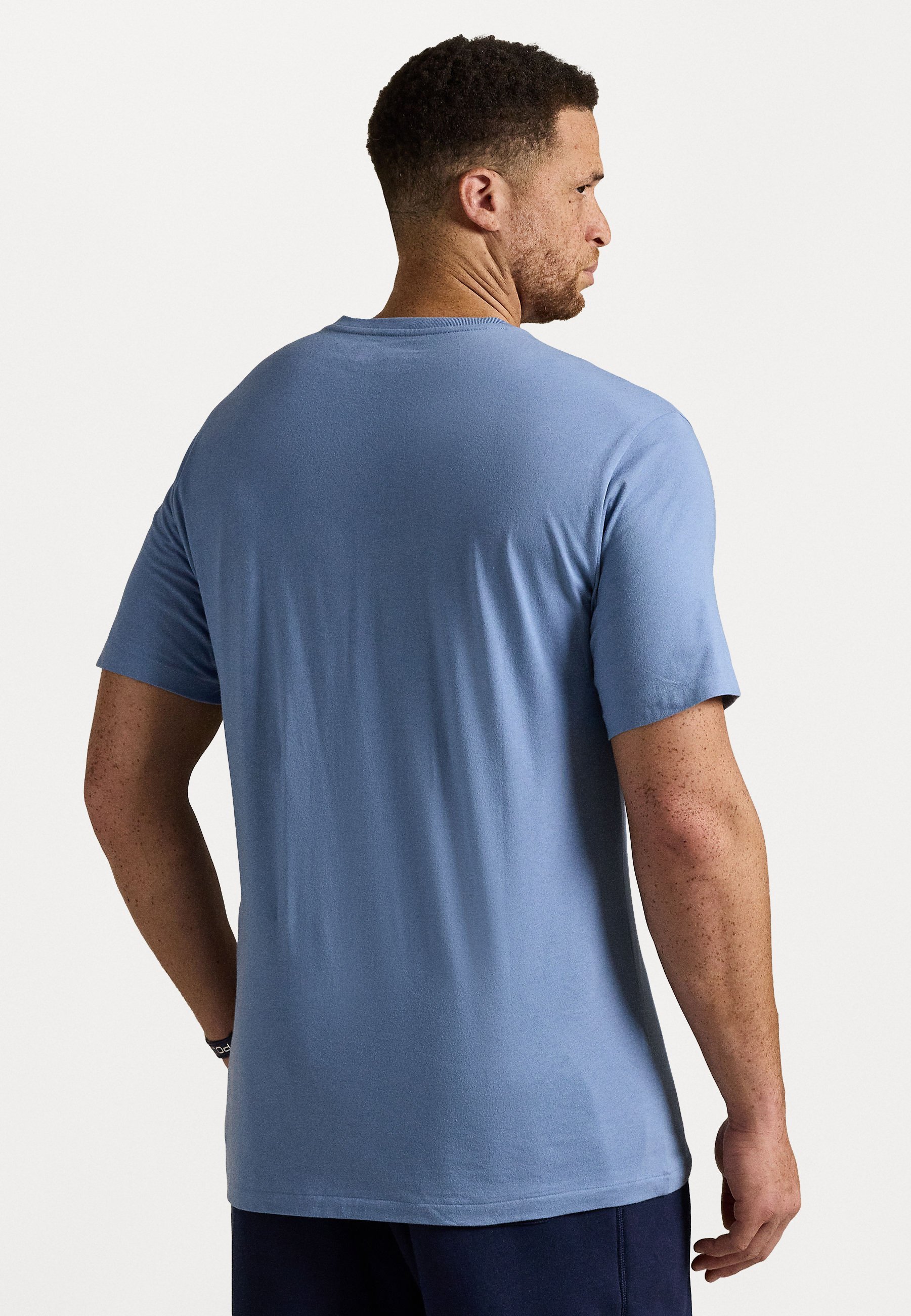 Polo Ralph Lauren Big & Tall Jersey-T-Shirt mit V-Ausschnitt – Basic-T-Shirt – Channelblau