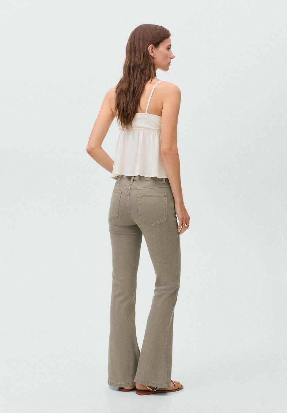 Mango Kids TEEN - Džíny s rozšířenými rukávy - khaki