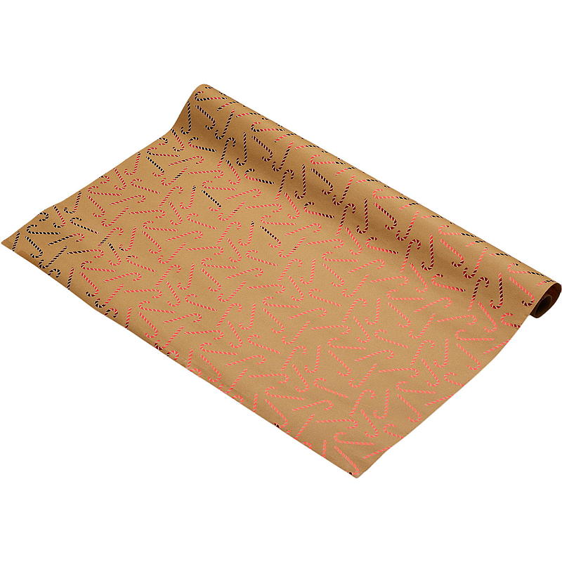 Carta natalizia per la casa, 2 x 70 cm, stampa a caldo, carta Kraft