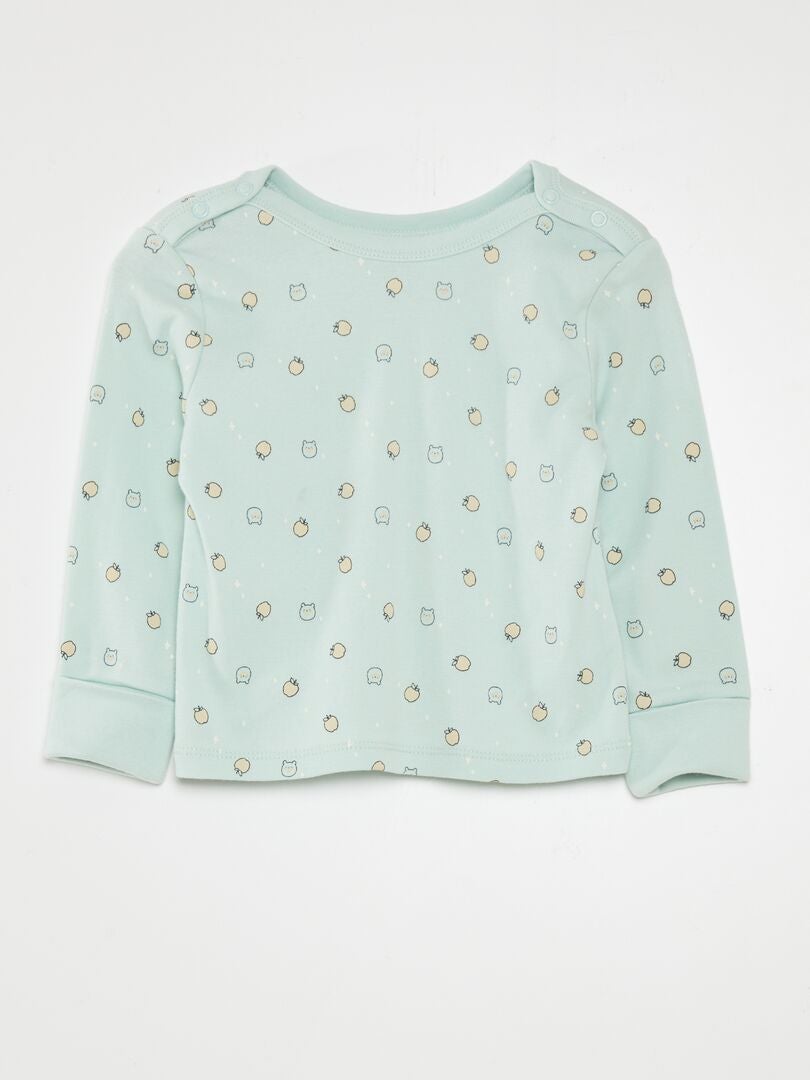 Completo pigiama t-shirt + pantaloni - 2 pezzi - VERDE