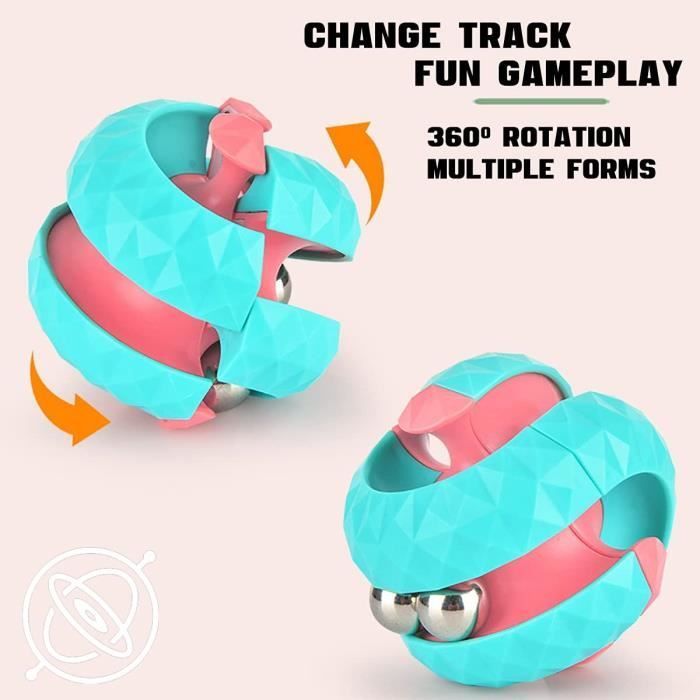 Cube rotatif boule orbite boule labyrinthe  Hand Spinner Jouets sensoriels Soulagement de l'anxiété et du stress Jouet gyroscopique