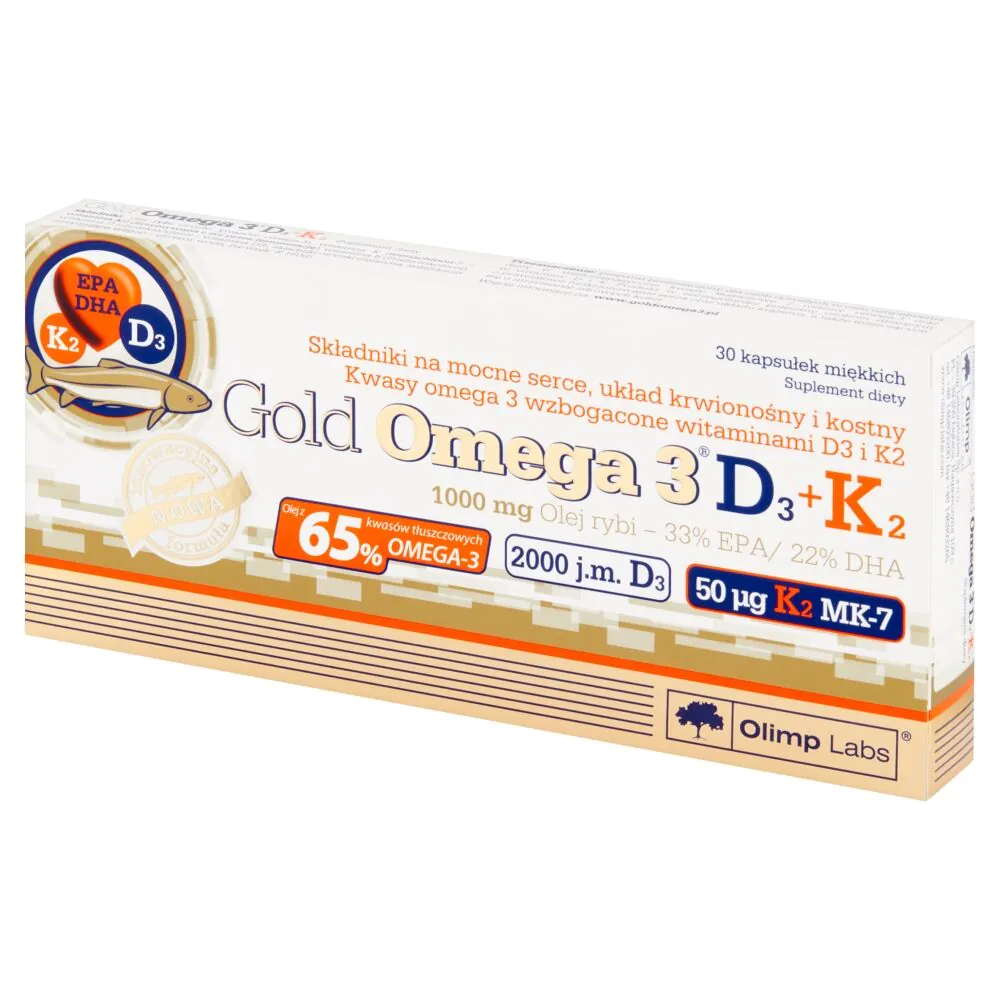 Olimp Gold Omega 3 D3+K2, Kapsułki