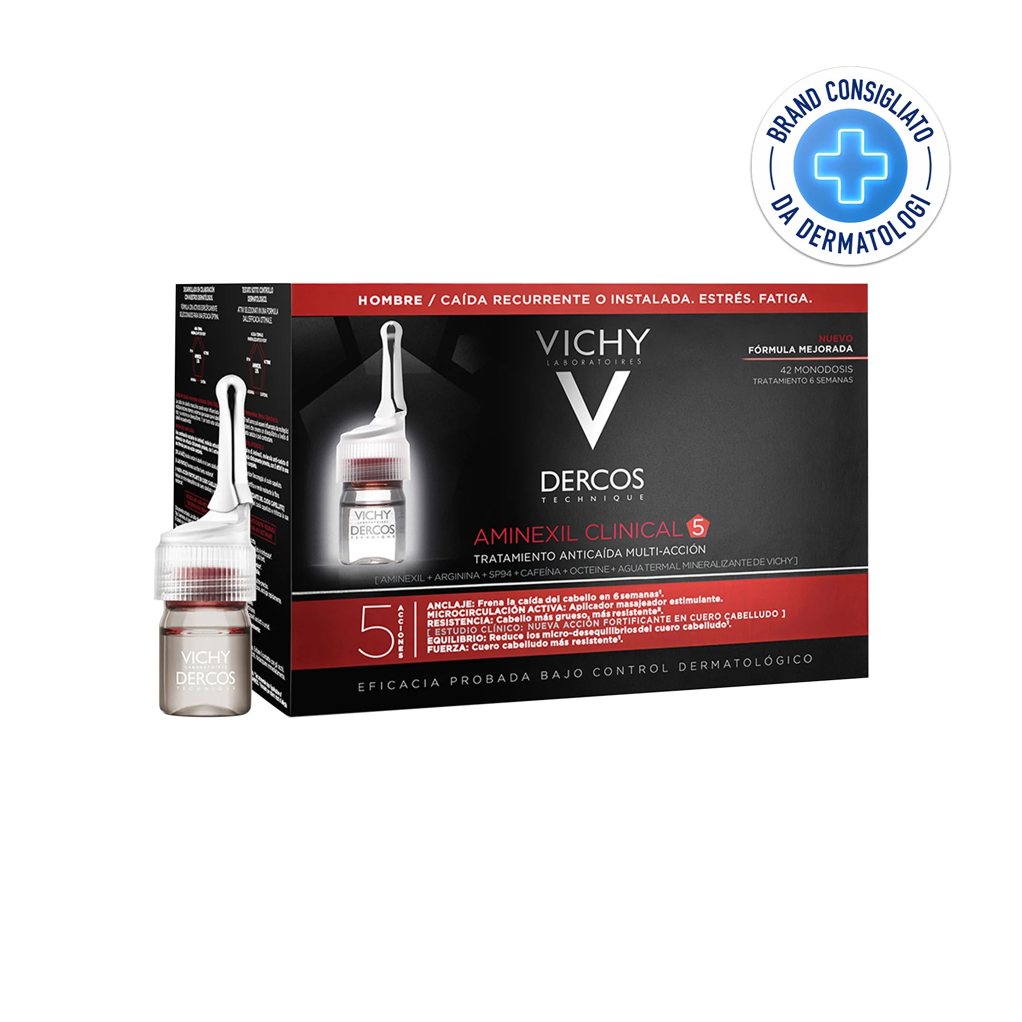 VICHY Vichy Dercos Aminexil Intensive 5 Men 42 ampollas contra la caída del cabello