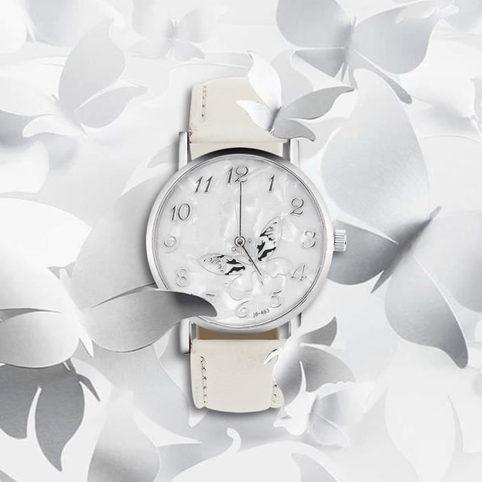 Women's watch - PU leather strap - Quartz movement - White