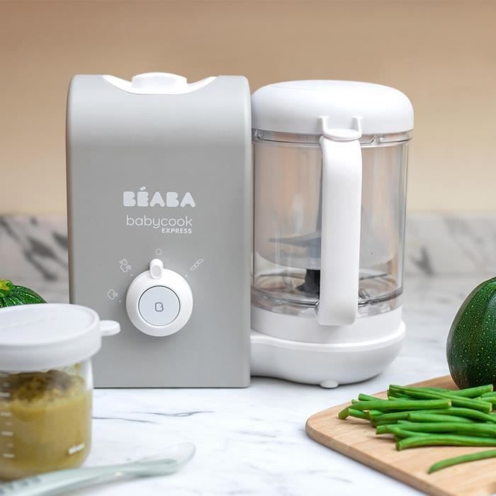 BEABA, Babycook Express, Babymadmaskine, 4-i-1 Blender-Komfur, Fløjlsgrå