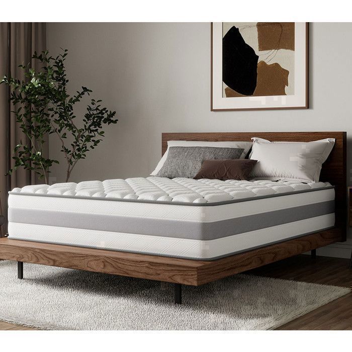 Colchón HOMAVO de 140x200 cm, 25 cm de grosor, muelles ensacados, 10 capas, 7 zonas, reversible, silencioso, certificado OEKO-Tex, para un descanso reparador.