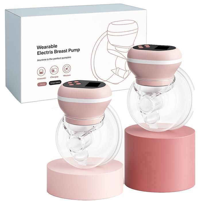 Tire Lait Electrique Main Libre ,Tire lait double portable,3 Modes / 9 Niveaux,sans BPA,Lait Rechargeable silencieux