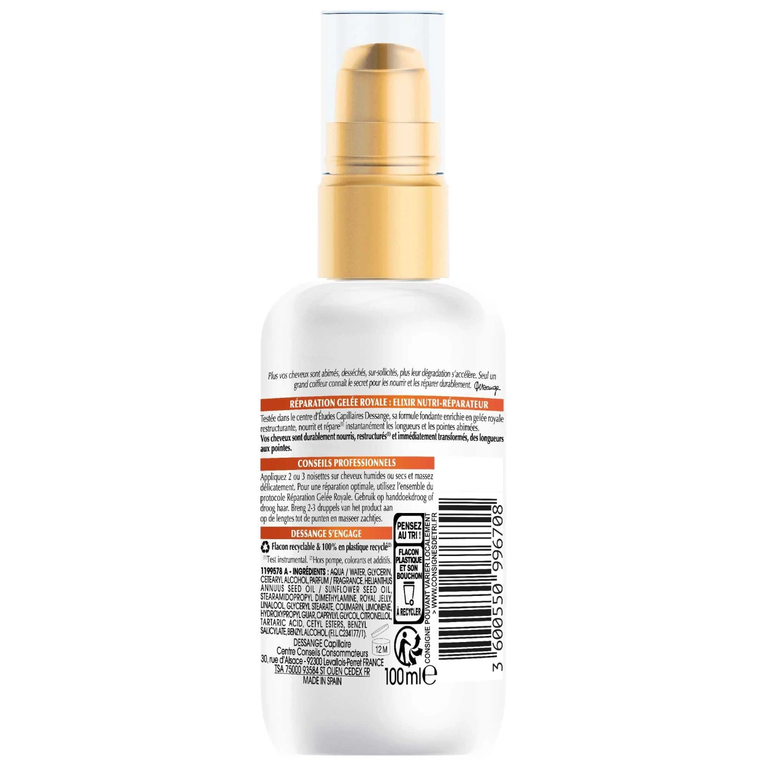Dessange Elixir Nutri-réparateur Gelée Royale Restructurante