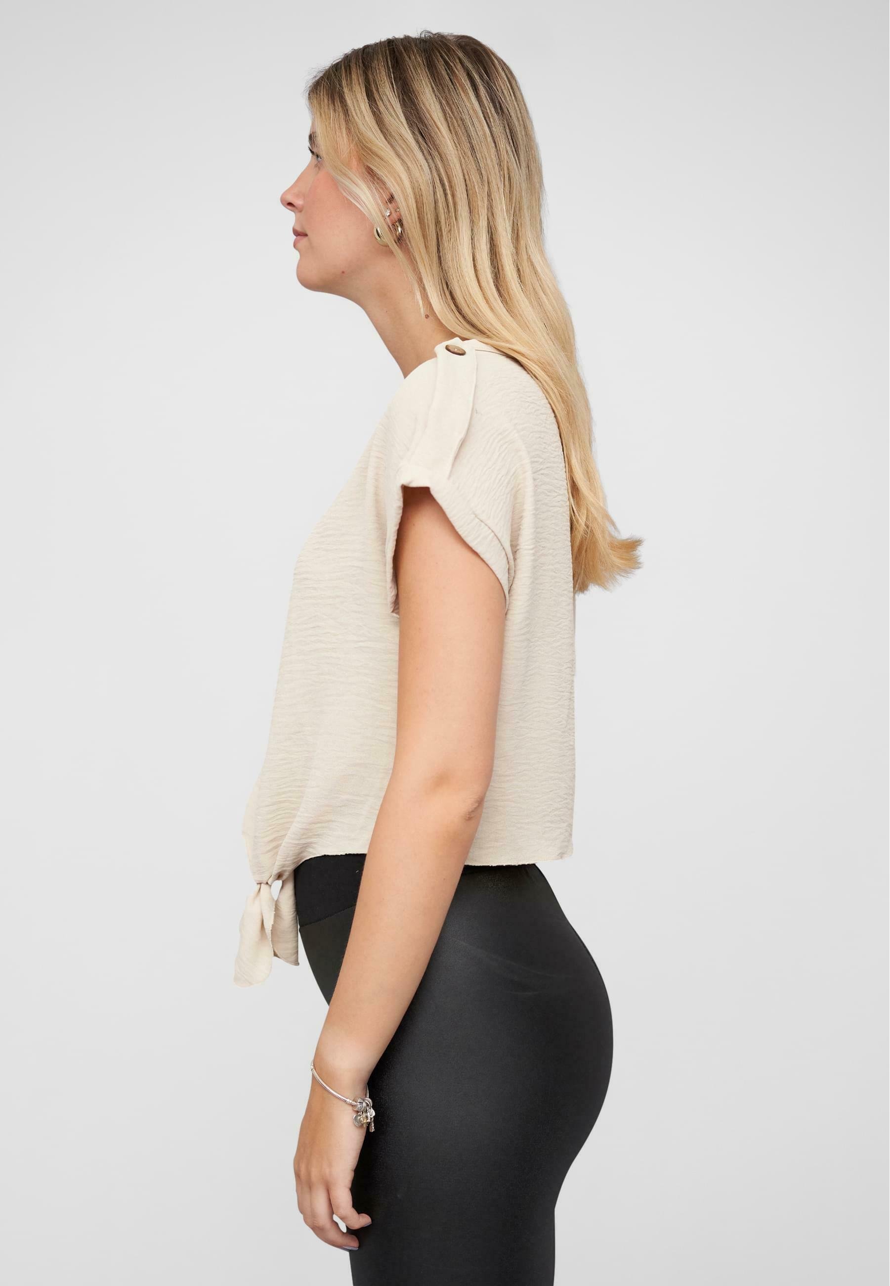 Cloud 5ive MET KNOTDETAIL - T-shirt met print - beige
