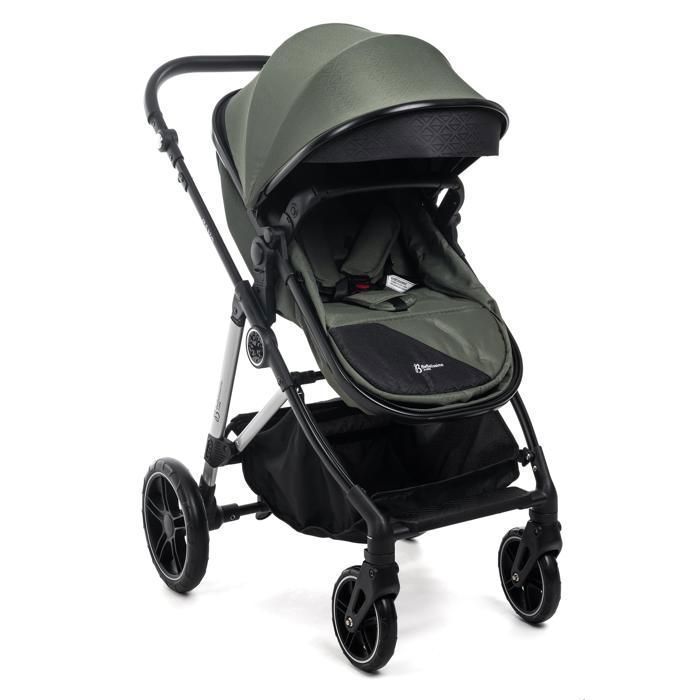 BEBELISSIMO - Poussette combinée trio 3 en 1 - siège auto 0+ CAVO – nacelle – dès la naissance – jusqu’à 22kg  - vert