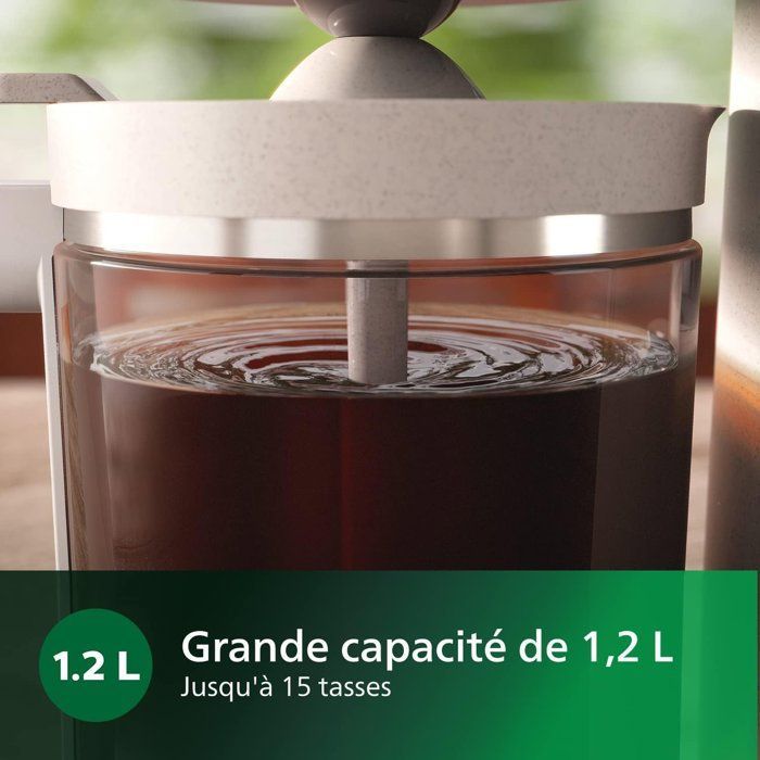 Cafetera de filtro - PHILIPS - HD5120/00 - Colección Eco-Conscious - 1,2 L - 1000 W - Crema