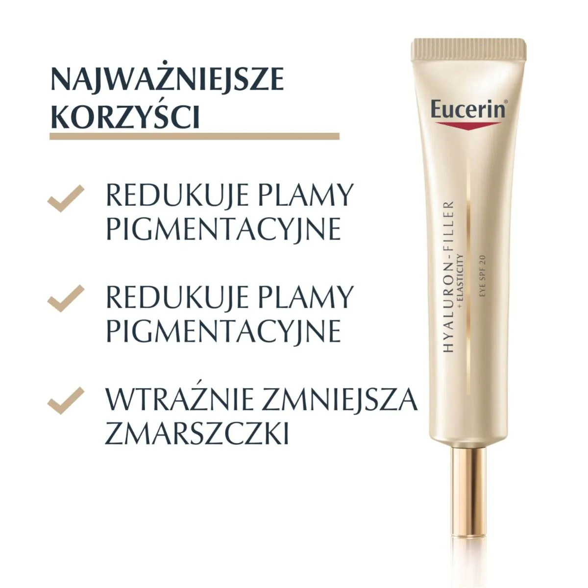 Eucerin Hyaluron Filler + Elasticity krem pod oczy SPF20