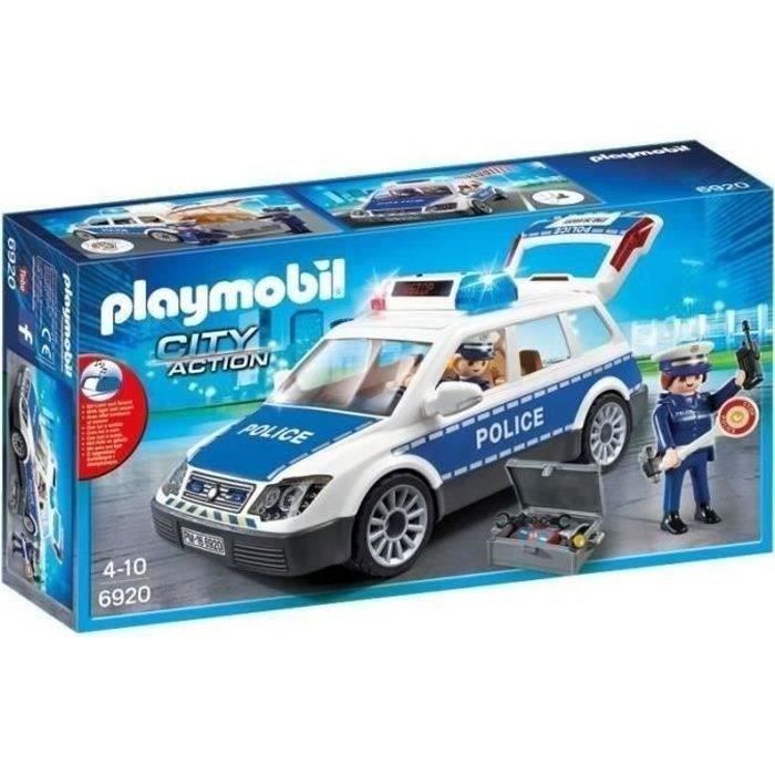 PLAYMOBIL 6920 Polizeiauto mit Blaulicht und Sirene, City Action, Polizei, ab 5 Jahren