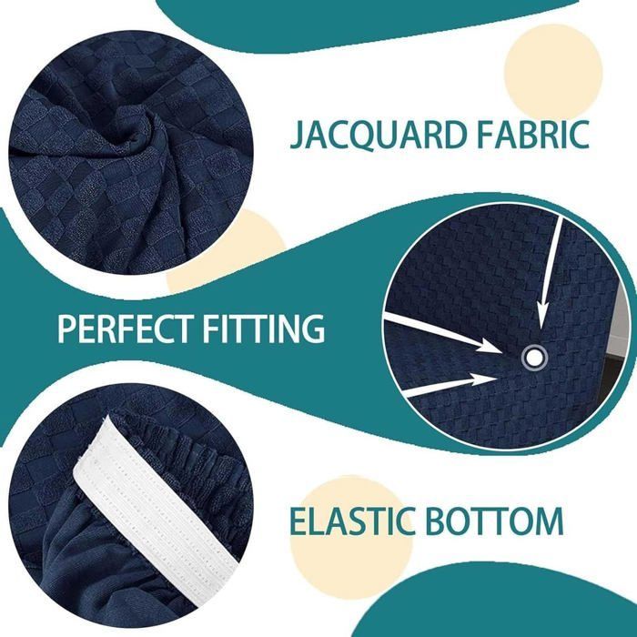 Funda de futón de jacquard suave, elástica y sin brazos, con parte inferior elástica gruesa, para sofás cama, lavable.