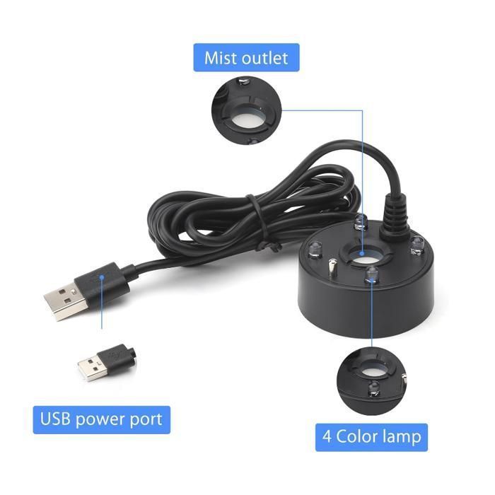 Ultrasonic Mister, LED Ultrasonic Mister, Atomizer, Pond Fountain, Mini Reservoir Mister, OUTDOOR MIST
