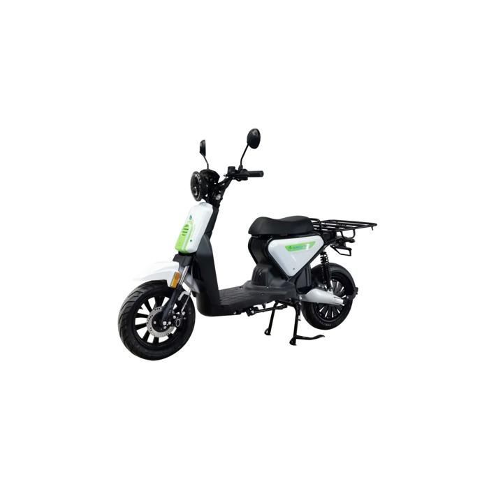 CKA Express 50cc equivalent electric scooter with 120L top case - Color: White, Battery: 60v26Ah