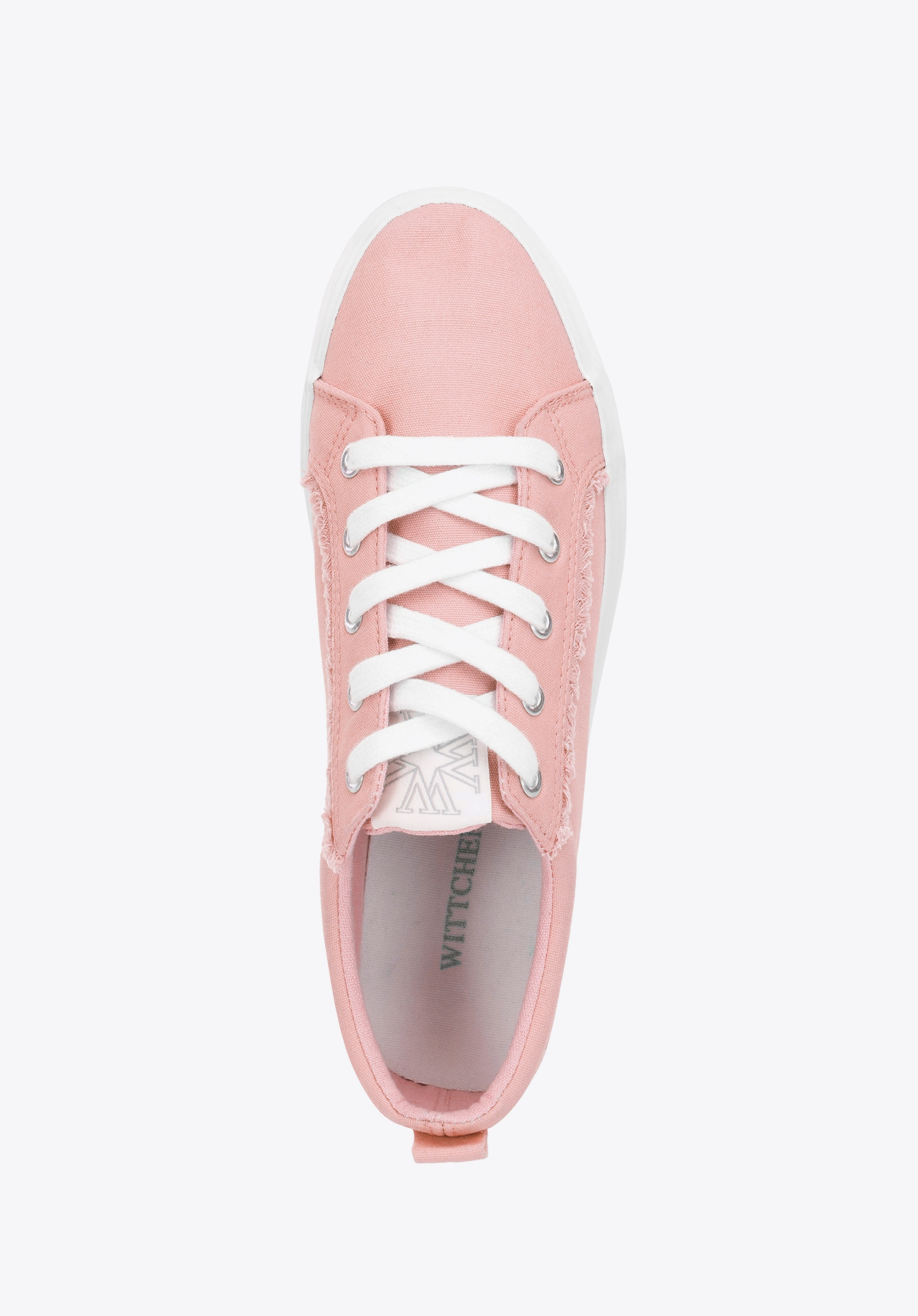 Damskie sneakersy z tkaniny różowe