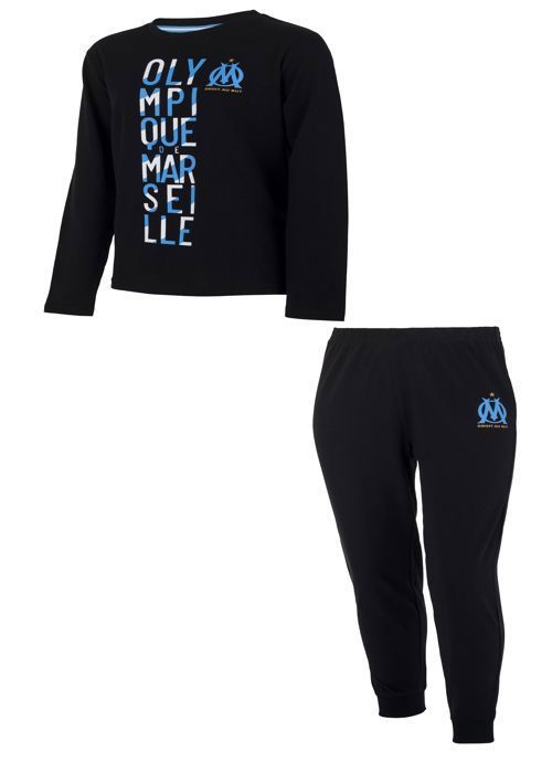 Children's Pyjamas - OLYMPIQUE DE MARSEILLE - OM - Cotton - Black - Boy