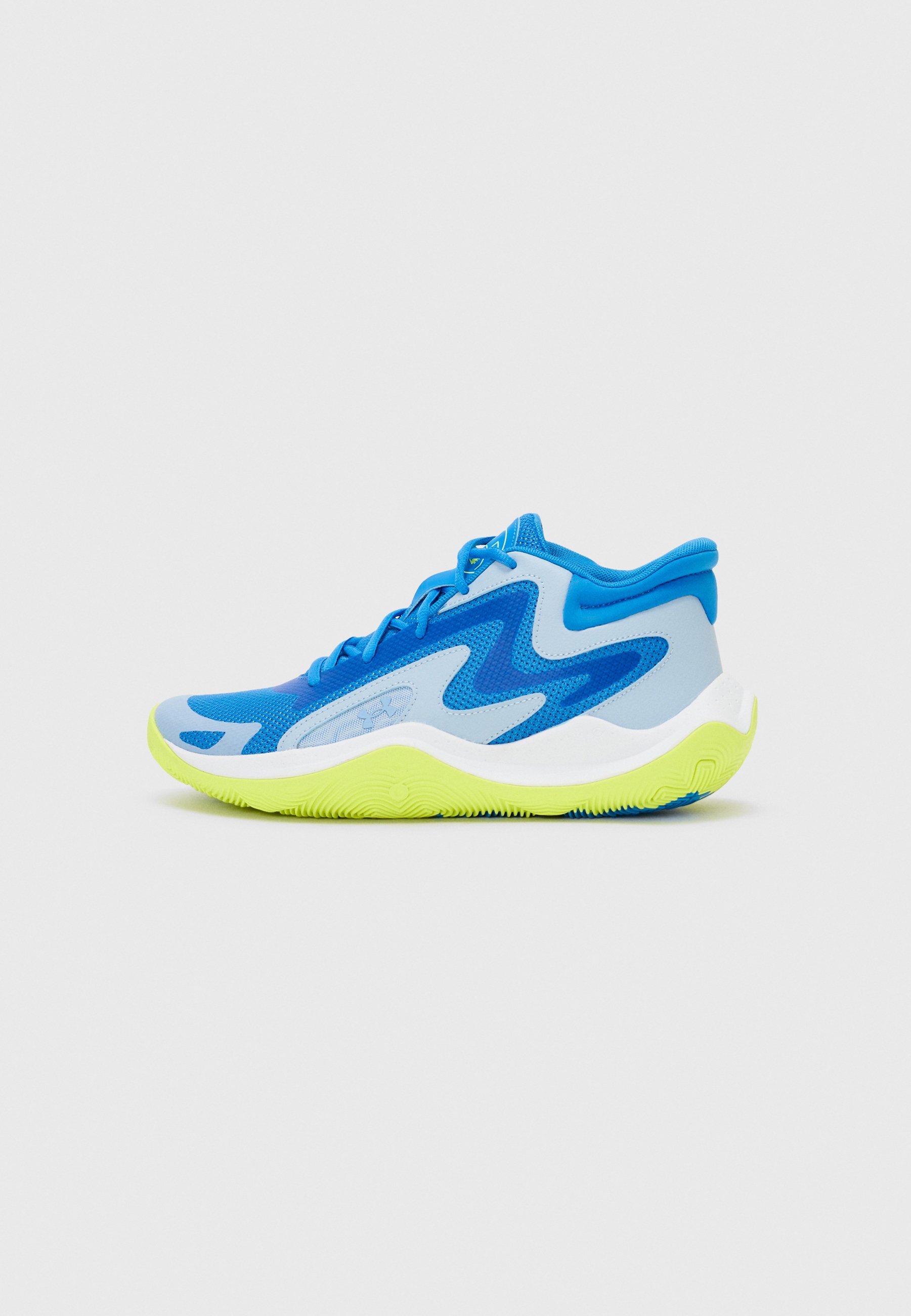 Under Armour JET 25 UNISEX - Scarpe da basket - blu/grigio/arancione