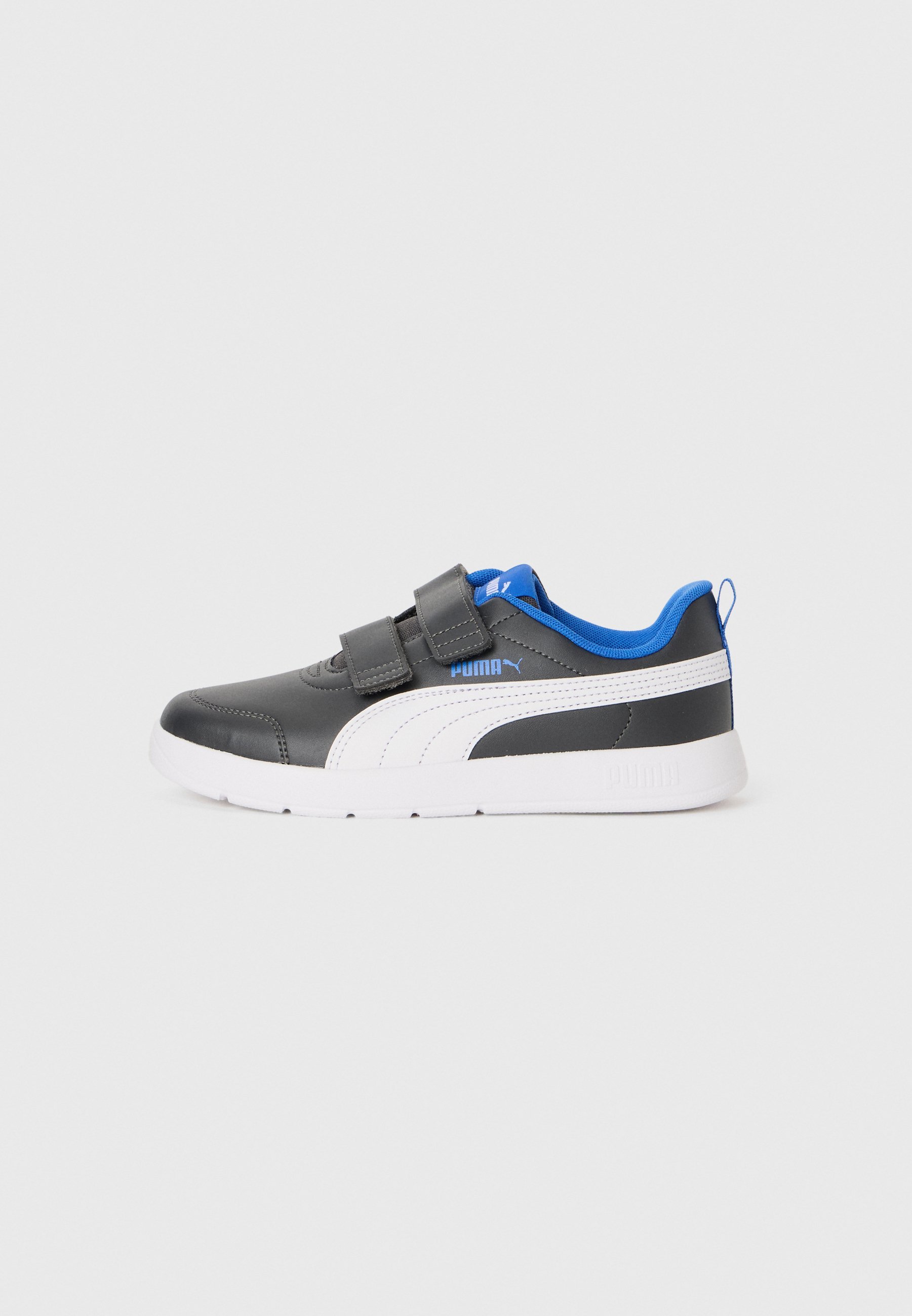 Puma COURTFLEX V3 UNISEX - Hardloopschoenen voor op de weg - donkergrijs/wit/zwart bergblauw